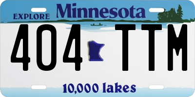 MN license plate 404TTM