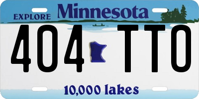 MN license plate 404TTO