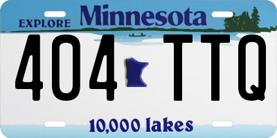 MN license plate 404TTQ