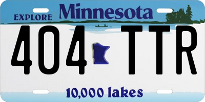 MN license plate 404TTR