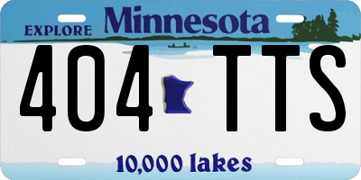 MN license plate 404TTS