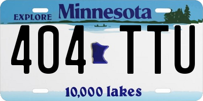MN license plate 404TTU