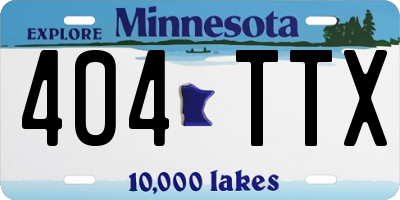 MN license plate 404TTX
