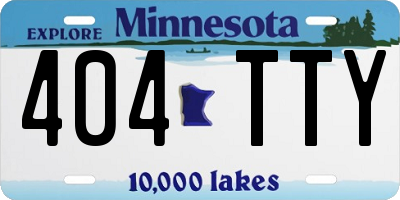 MN license plate 404TTY