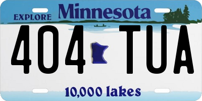 MN license plate 404TUA