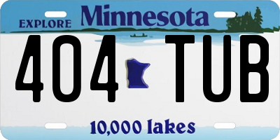 MN license plate 404TUB
