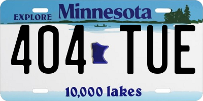 MN license plate 404TUE