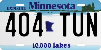 MN license plate 404TUN