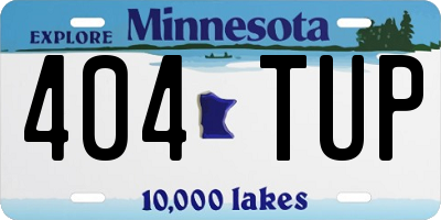 MN license plate 404TUP