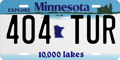 MN license plate 404TUR