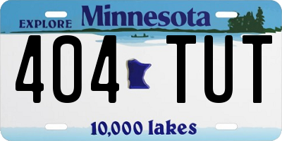 MN license plate 404TUT