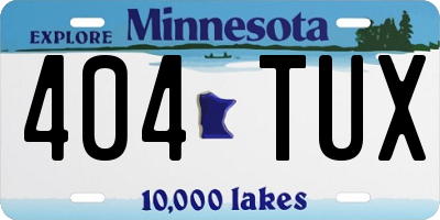 MN license plate 404TUX