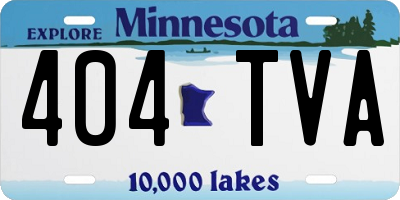 MN license plate 404TVA