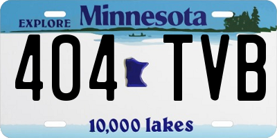 MN license plate 404TVB
