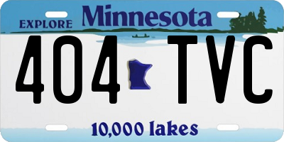 MN license plate 404TVC