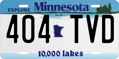 MN license plate 404TVD