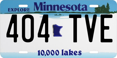 MN license plate 404TVE