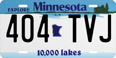 MN license plate 404TVJ