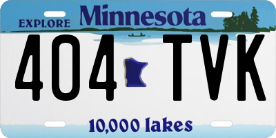 MN license plate 404TVK