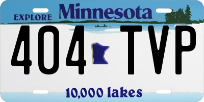 MN license plate 404TVP