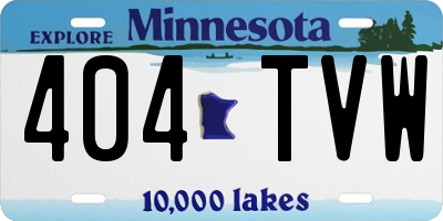MN license plate 404TVW