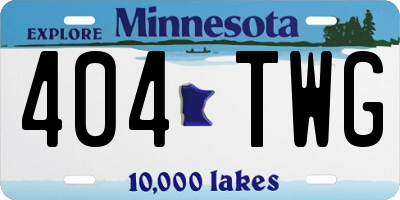 MN license plate 404TWG