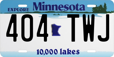 MN license plate 404TWJ