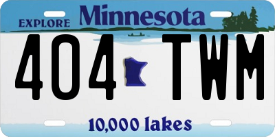 MN license plate 404TWM