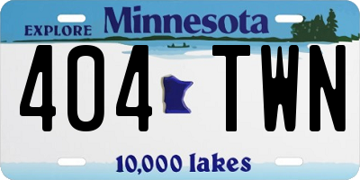 MN license plate 404TWN