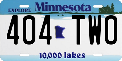 MN license plate 404TWO