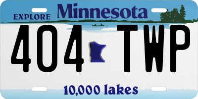 MN license plate 404TWP