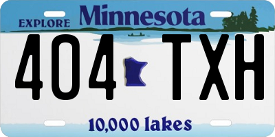 MN license plate 404TXH