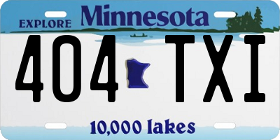 MN license plate 404TXI
