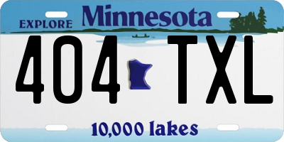 MN license plate 404TXL