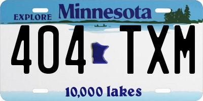 MN license plate 404TXM