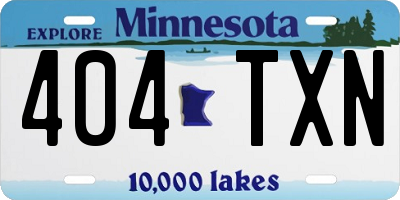 MN license plate 404TXN