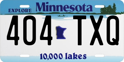 MN license plate 404TXQ