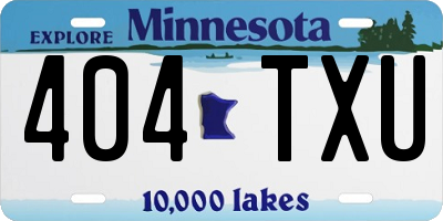 MN license plate 404TXU