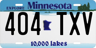 MN license plate 404TXV