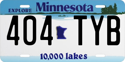 MN license plate 404TYB