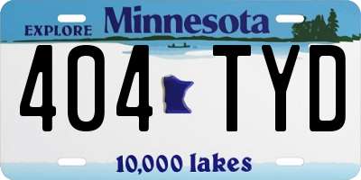 MN license plate 404TYD