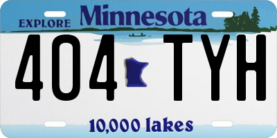 MN license plate 404TYH