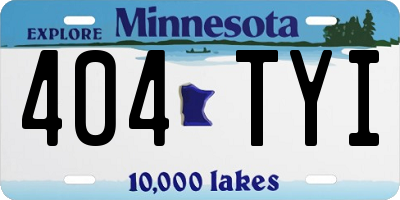 MN license plate 404TYI