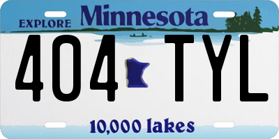 MN license plate 404TYL