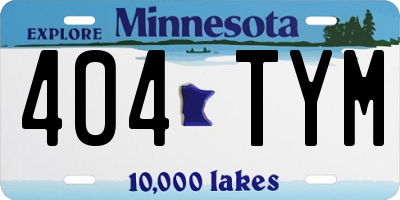 MN license plate 404TYM