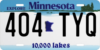 MN license plate 404TYQ