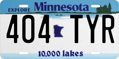 MN license plate 404TYR