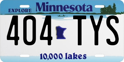 MN license plate 404TYS