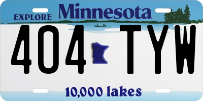 MN license plate 404TYW