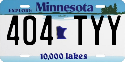 MN license plate 404TYY